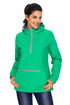 Sexy Green Monogrammed Pullover Rain Jacket